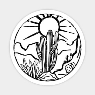 Desert Arizona Landscape Scene Cactus Magnet